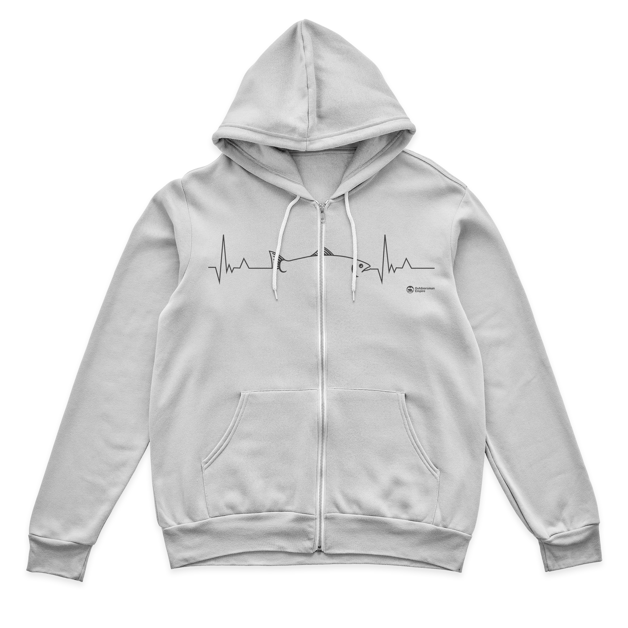 Fishing Cardiogram Zip Hoodie