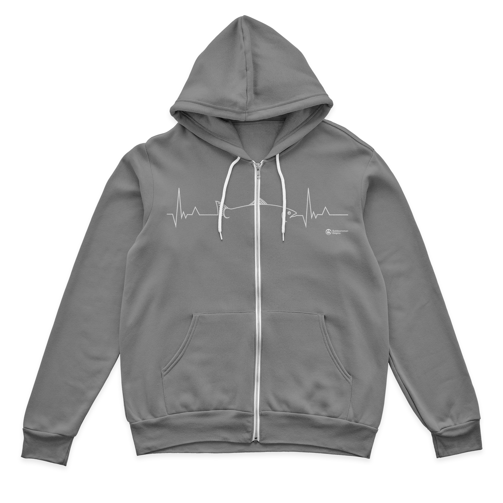 Fishing Cardiogram Zip Hoodie